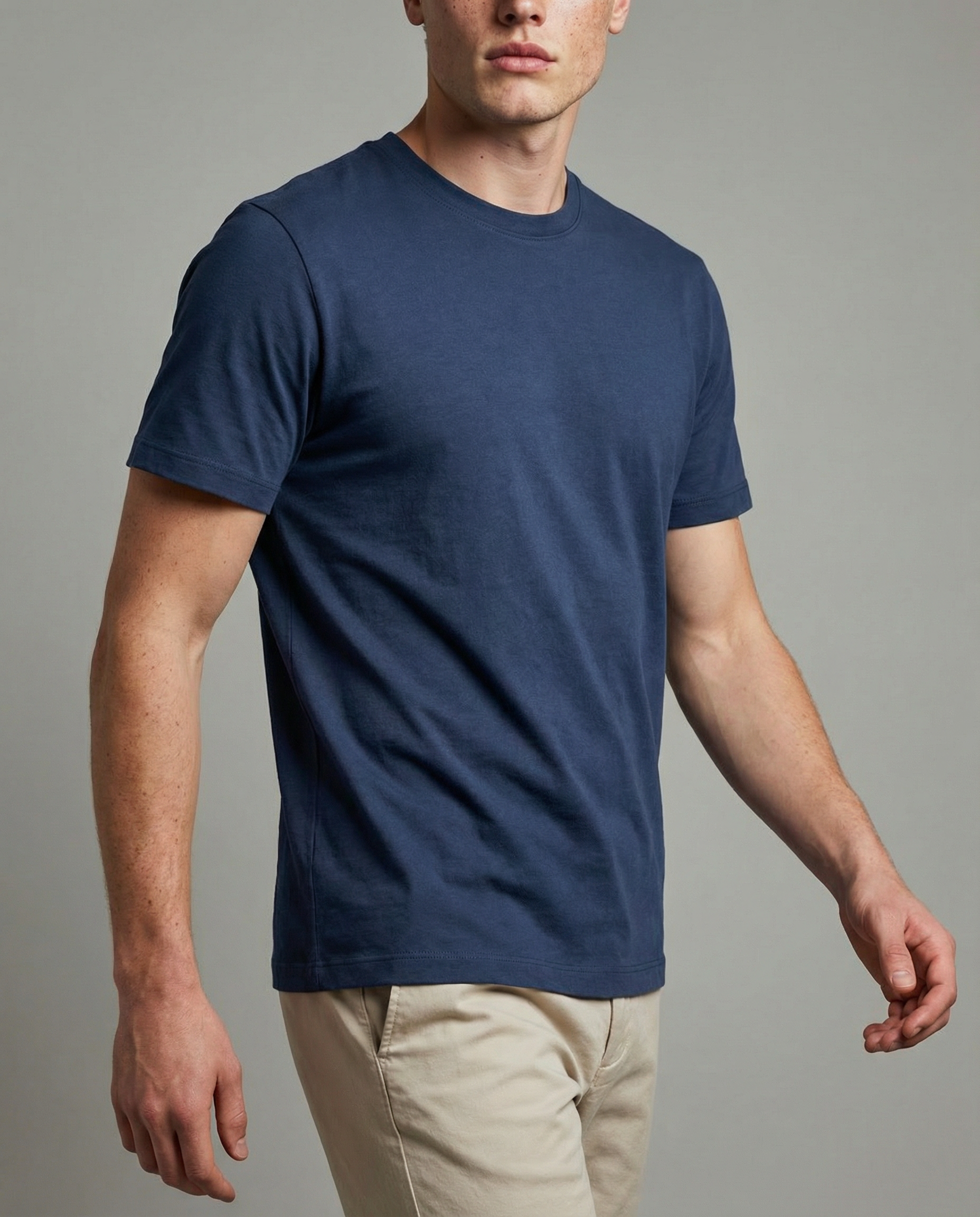 Camiseta Algodão Egípcio Azul