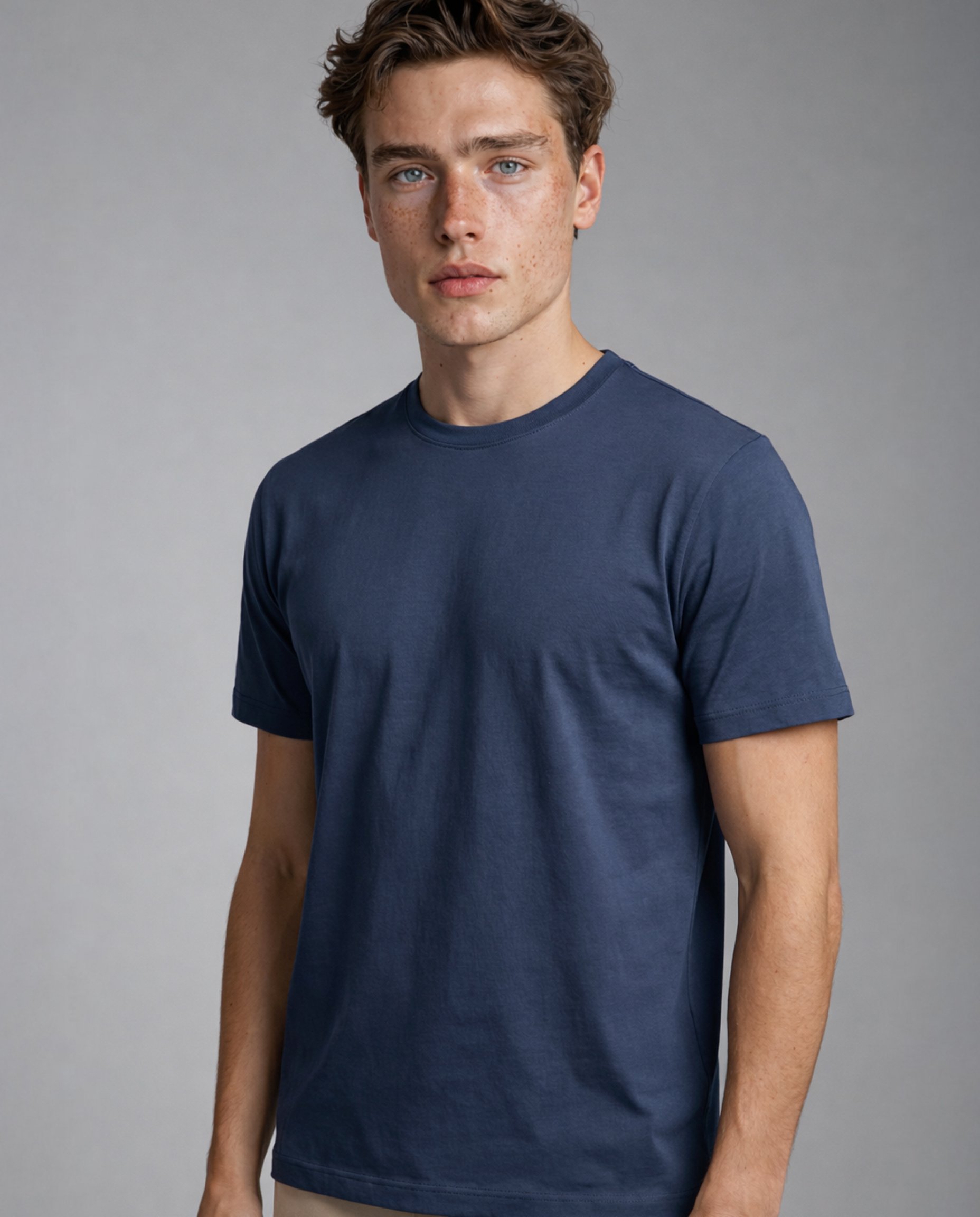 Camiseta Algodão Egípcio Azul