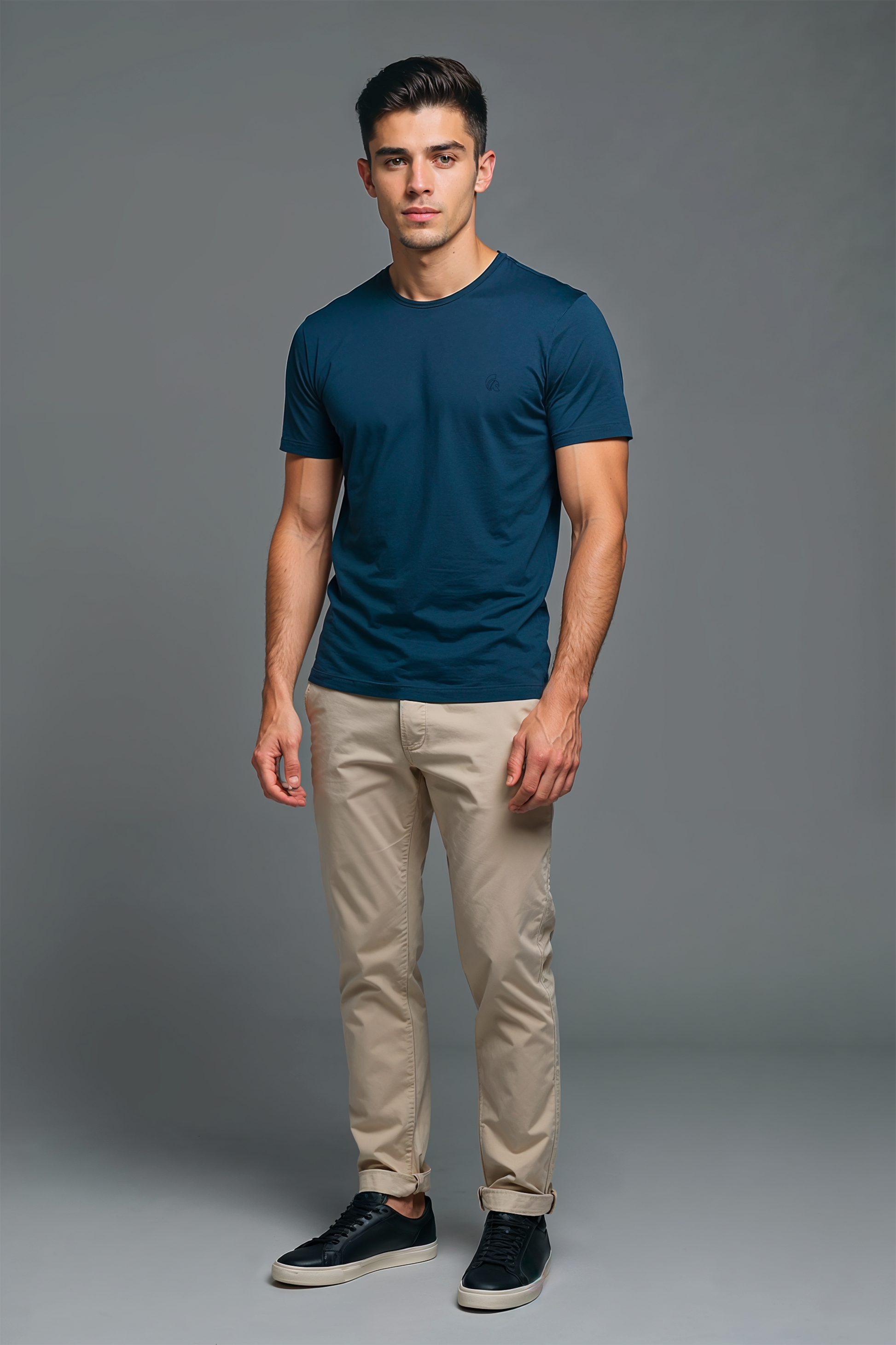 Camiseta Algodão Egípcio Azul