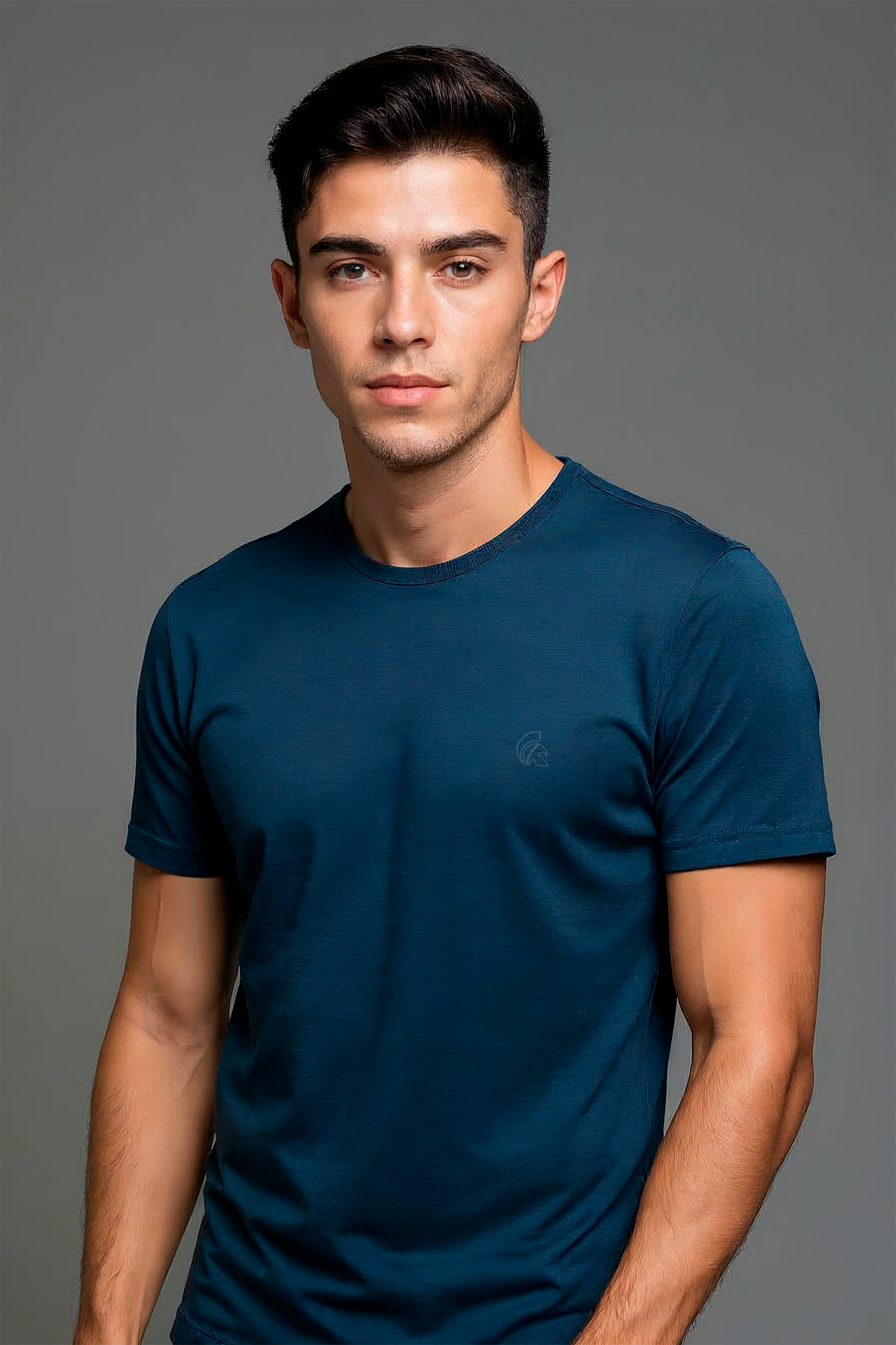 Camiseta Algodão Egípcio Azul