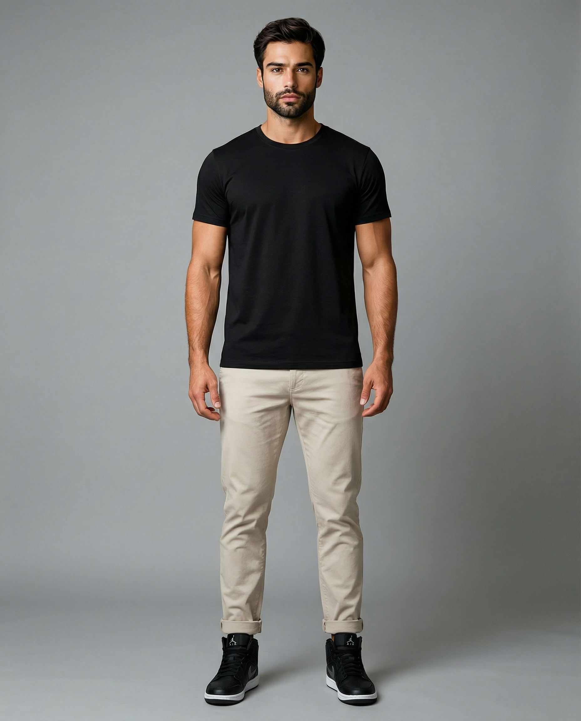 Camiseta Algodão Egípcio Preta