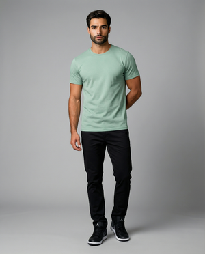 Camiseta Algodão Egípcio Verde Claro