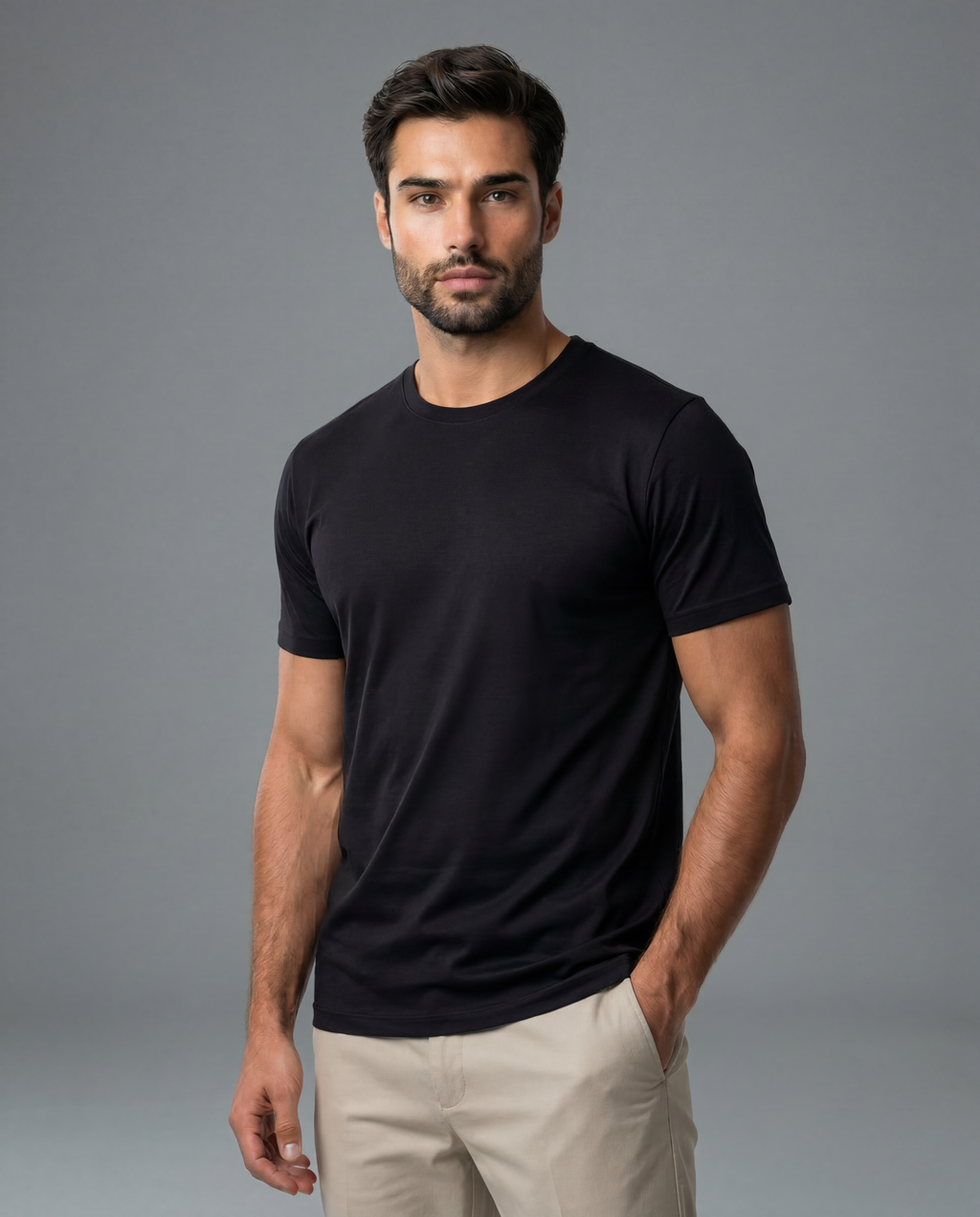 Camiseta Algodão Egípcio Preta