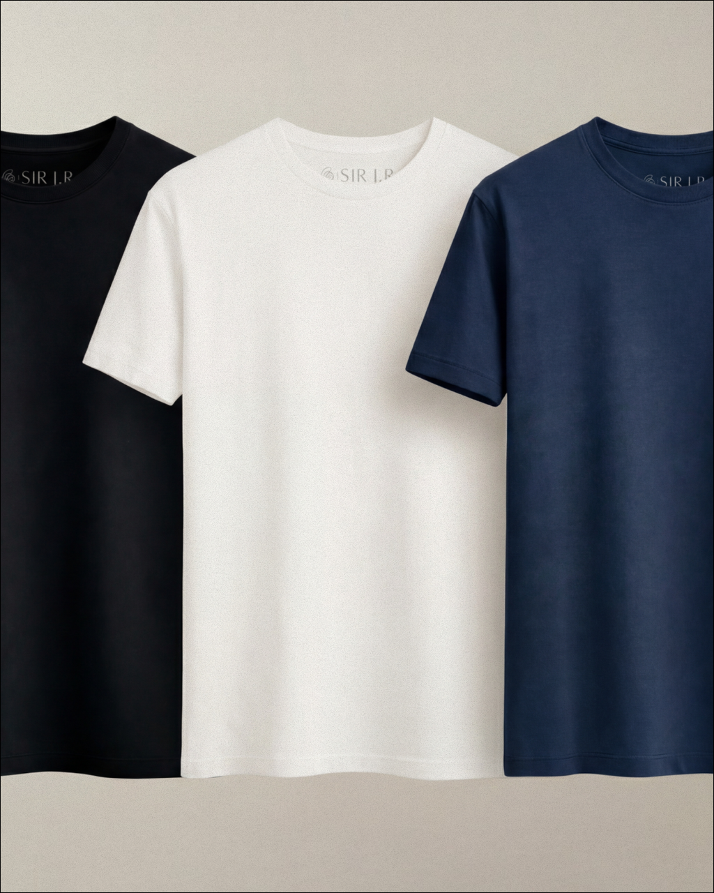 Kit 3 Camisetas Algodão Egípcio