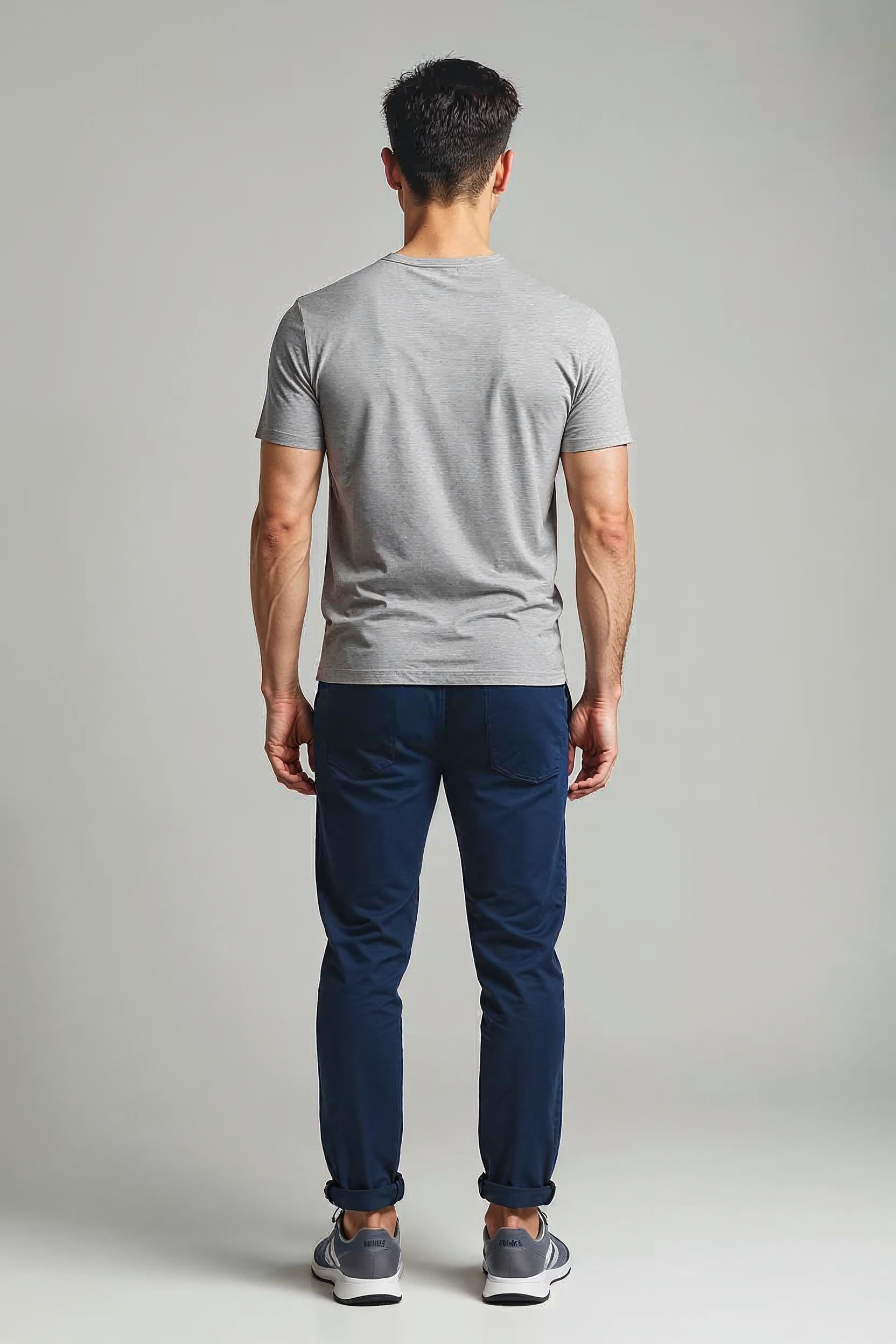 Camiseta Algodão Egípcio Cinza Mescla