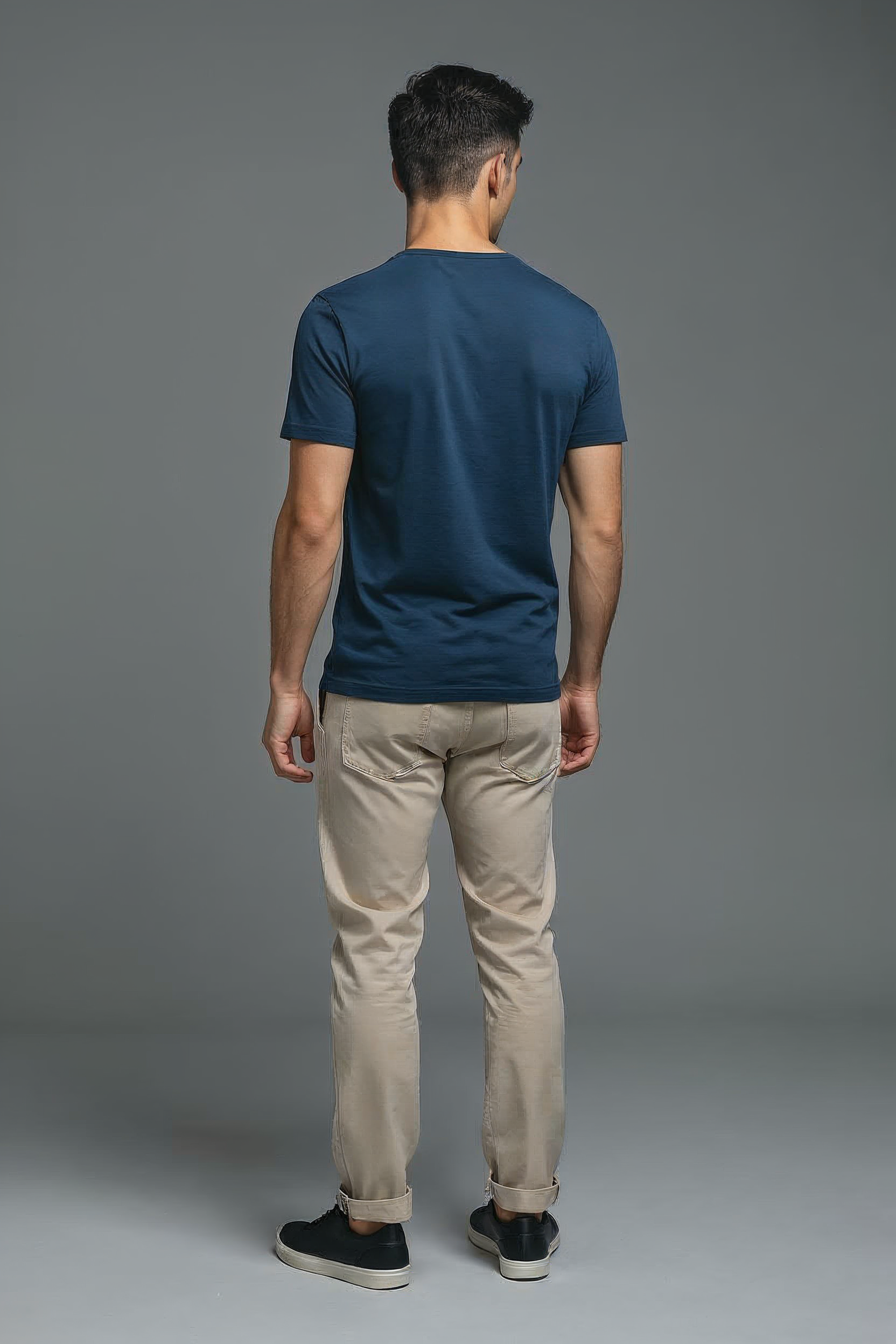 Camiseta Algodão Egípcio Azul