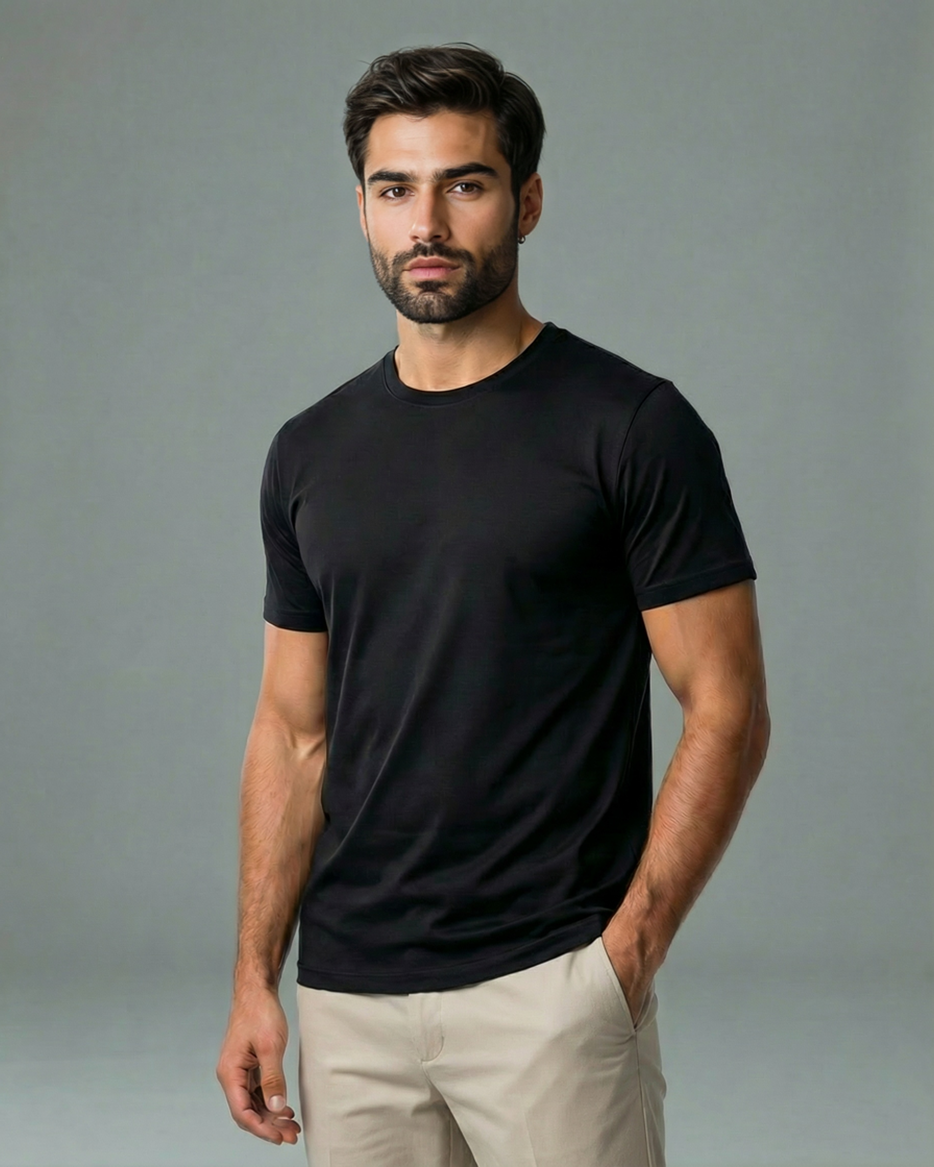 Camiseta Algodão Egípcio Preta