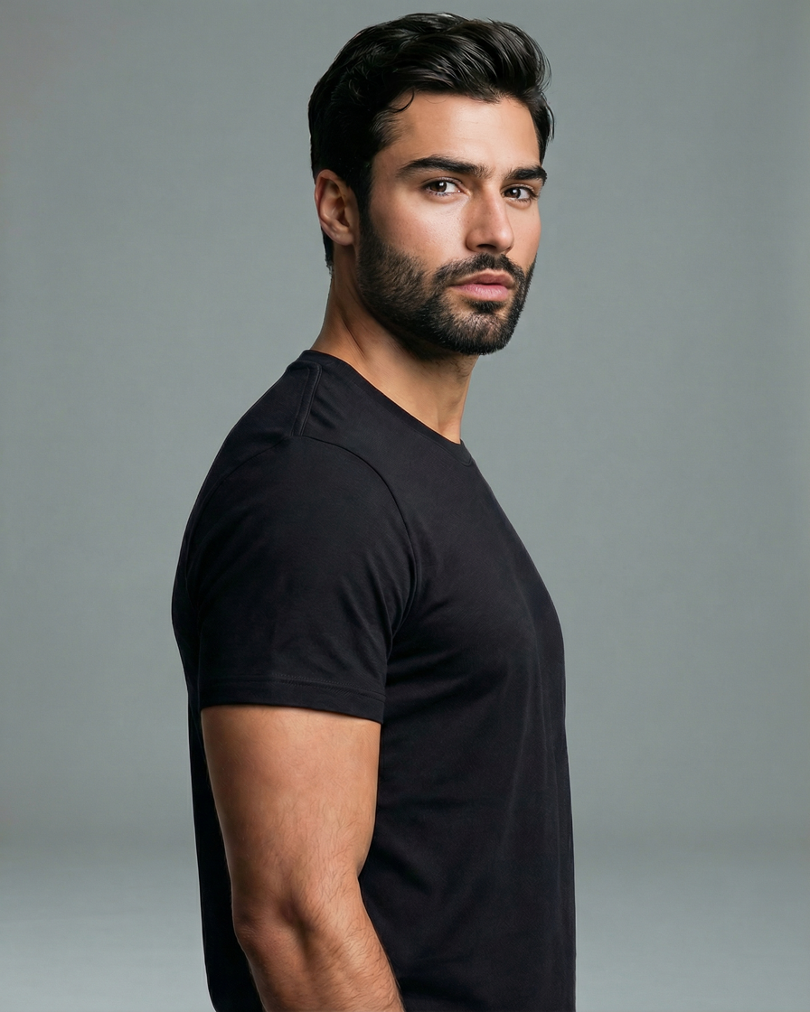 Camiseta Algodão Egípcio Preta